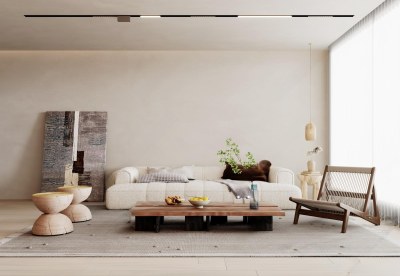 现代客厅3D模型下载